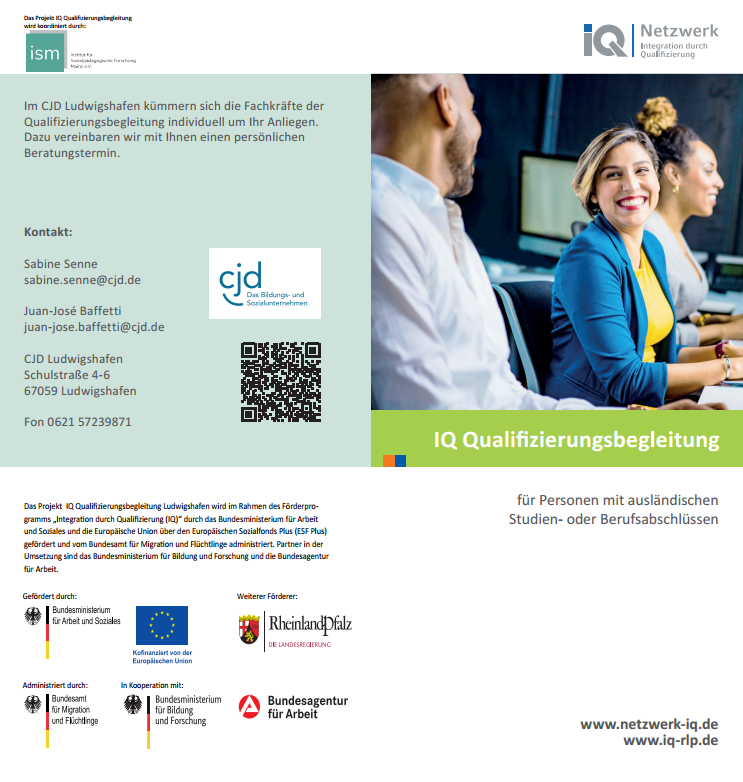 Flyer IQ Qualifizierungsbegleitung in Ludwigshafen