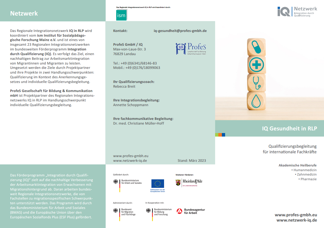 Flyer IQ Gesundheit in RLP