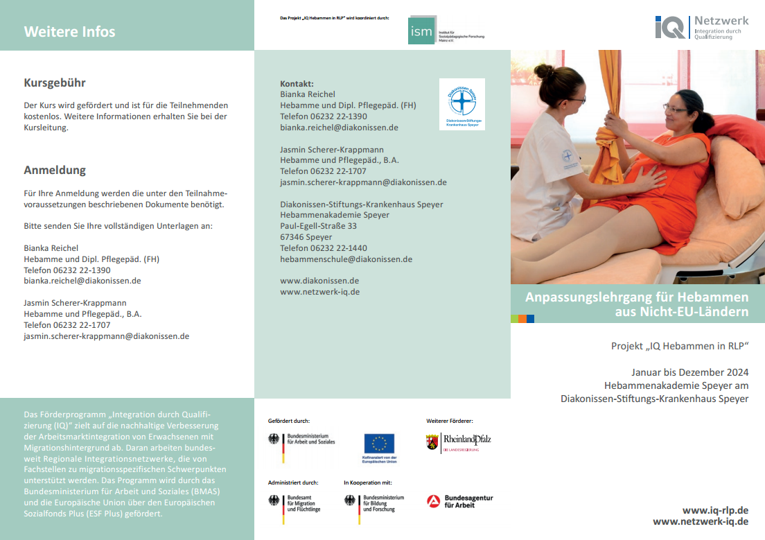Flyer IQ Hebammen in RLP